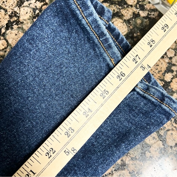 Levis Premium Ribcage Straight Jeans Womens Blue Denim Size 29 Buttonfly - Picture 6 of 6